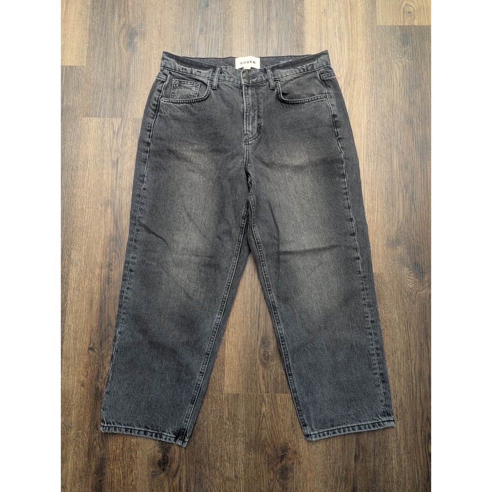 Boden Boyfriend Jeans Womens 28‎ Black Baggy Y2K Hip Hop Street Wear Crop Denim